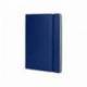 Libreta Liderpapel simil piel a5 120 hojas 70g/m2 horizontal sin margen color azul