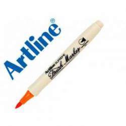 Rotulador artline supreme brush epfs pintura base de agua punta tipo pincel trazo fino color naranja oscuro