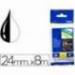 Cinta brother tze-355 color negro-blanco 24mm longitud 8mt