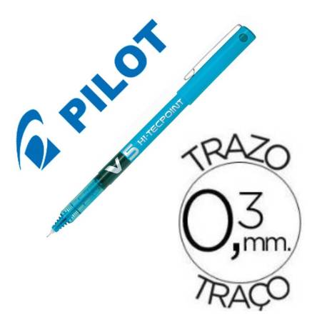 Rotulador Pilot V-5 0,3 mm Azul claro