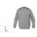 SUDADERA MARCA DELTAPLUS SWEAT OLINO CON REFUERZO EN ESPALDA Y CODOS GRIS TALLA L