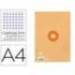 RECAMBIO LIDERPAPEL DIN A4 ANTARTIK 80 HOJAS 90G/M2 CUADRO 5MM 4 TALADROS 1 BANDA CON MARCO COLOR AMARILLO