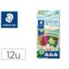 Lapices de colores Staedtler modelo Noris Club triangulares con 12 lapices finos