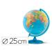 GLOBO TERRAQUEO MARCA NOVA RICO CON LUZ DIA Y NOCHE BASE Y MERIDIANO COLOR AZUL DIAMETRO 25 CM