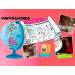 GLOBO TERRAQUEO MARCA NOVA RICO CON LUZ INFANTIL MAPPA&MONDO BASE Y MERIDIANO COLOR AZUL DIAMETRO 25 CM