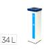 PAPELERA METALICA MARCA SIE PARA RECICLAJE TAPA EXTRAIBLE 34 LITROS 725X225X225 MM
