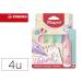 ROTULADOR MARCA MAPED FLUORESCENTE PASTEL FLEX BLISTER DE 4 UNIDADES COLORES SURTIDOS