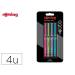 ROTULADOR MARCA ROTRING FINELINER PUNTA METALICA 0,4 MM PACK DE 4 COLORES SURTIDOS