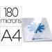 TAPA DE ENCUADERNACION MARCA GBG PVC CRISTAL TRANSPARENTE 180 MC DIN A4 PACK DE 100 UNIDADES