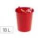 PAPELERA PLASTICO MARCA ARCHIVO 2000 ECOGREEN 100% RECICLADA 18 LITROS COLOR ROJO 290X310