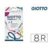 Rotulador Giotto Turbo Glietter Tinta con Purpurina Caja 8 colores