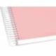 Bloc Liderpapel Din A4 micro crafty cuadrícula 5mm 5 bandas 4 taladros tapa forrada 90 gr 120 hojas rosa