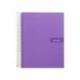 Bloc Liderpapel Din A4 micro crafty cuadrícula 5mm 5 bandas 4 taladros tapa forrada 90 gr morado.