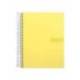 Bloc Liderpapel Din A4 micro crafty cuadrícula 5mm 5 bandas 4 taladros tapa forrada 90 gr 120 hojas amarillo