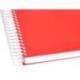 Bloc Liderpapel Din A4 micro crafty cuadrícula 5mm 5 bandas 4 taladros tapa forrada 90 gr 120 hojas rojo