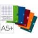 Libreta Escolar Liderpapel Scriptus Grapada Din A5+ 48H Cuadrícula 5 mm Colores Surtidos