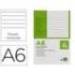 Bloc notas perforado Liderpapel Din A-6 apaisado 80 hojas rayado horizontal 7 mm