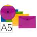 CARPETA MARCA LIDERPAPEL DOSSIER BROCHE POLIPROPILENO DIN A5 PACK DE 4 COLORES SURTIDOS