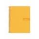 Cuaderno espiral Liderpapel Crafty Tamaño DIN A4 Tapa forrada Cuadricula 4 mm 90 g/m2 en color Naranja Con margen