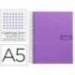 Bloc liderpapel Din A5 micro crafty cuadrícula 5mm 120 hojas tapa forrada 90 gr violeta