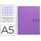 Bloc liderpapel Din A5 micro crafty cuadrícula 5mm 120 hojas tapa forrada 90 gr violeta