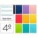 Cuaderno espiral Liderpapel Tamaño cuarto 80H Tapa dura 75 g/m2 Pauta 2,5mm Con margen en colores surtidos (no se puede elegir)