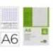 Bloc notas marca liderpapel cuadro 4mm a6 80 hojas 60g/m2 perforado