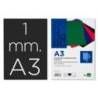 Tapa de Encuadernacion Carton Liderpapel DIN A3 Negra 1mm pack 50 uds