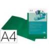 Carpeta dossier con doble bolsa Liderpapel Din A4 verde