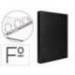 Carpeta 4 anillas carton forrado Liderpapel Paper Coat lomo 60 mm negro