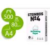 PAPEL FOTOCOPIADORA MARCA STEINBEIS N.4 100% RECICLADO DIN A4 80 GRAMOS PAQUETE DE 500 HOJAS