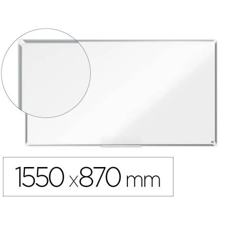 PIZARRA BLANCA MARCA NOBO PREMIUM PLUS ACERO LACADO FORMATO PANORAMICO 70" MAGNETICA 1550X870 MM