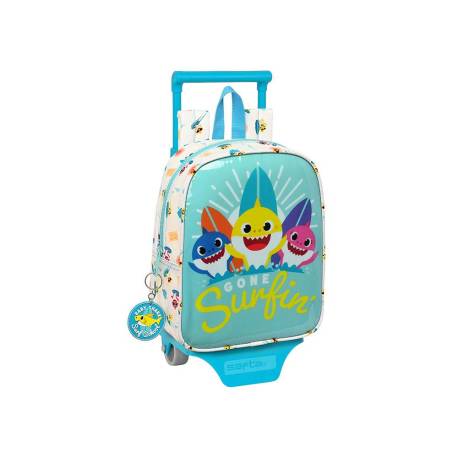 MOCHILA GUARDERIA CON CARRO SAFTA BABY SHARK SURFING 100X220X270 MM POLIESTER