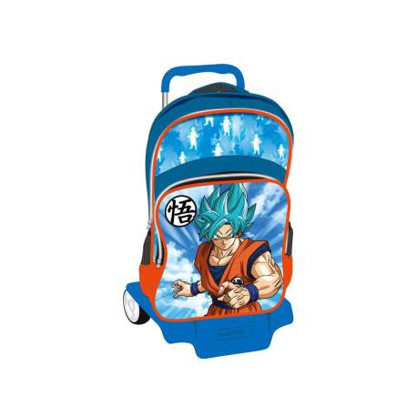 MOCHILA ESCOLAR SAFTA CON CARRO DRAGON BALL 420X270X200 MM POLIESTER