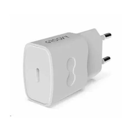 CARGADOR DE PARED MARCA GROOVY 1 USB-C 2.4A COLOR BLANCO