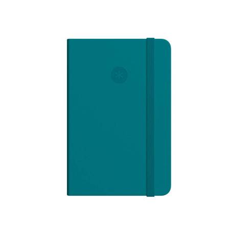 CUADERNO CON GOMILLA ANTARTIK NOTES TAPA BLANDA DIN A5 HOJAS CUADRICULA VERDE AGUAMARINA 80 HOJAS 80 GR FSC