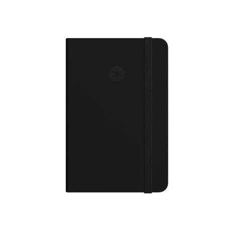 CUADERNO CON GOMILLA ANTARTIK NOTES TAPA BLANDA DIN A6 CUADRICULA NEGRO 100 HOJAS 80 GR FSC