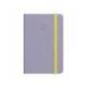 CUADERNO CON GOMILLA ANTARTIK NOTES TAPA DURA DIN A4 HOJAS CUADRICULA MORADO Y AMARILLO 100 HOJAS 80 GR FSC