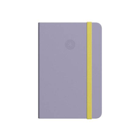 CUADERNO CON GOMILLA ANTARTIK NOTES TAPA DURA DIN A4 HOJAS LISAS MORADO Y AMARILLO 100 HOJAS 80 GR FSC