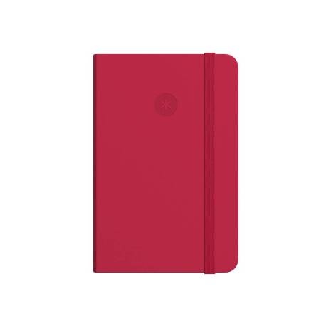 CUADERNO CON GOMILLA ANTARTIK NOTES TAPA DURA DIN A4 HOJAS RAYAS ROJO 100 HOJAS 80 GR FSC