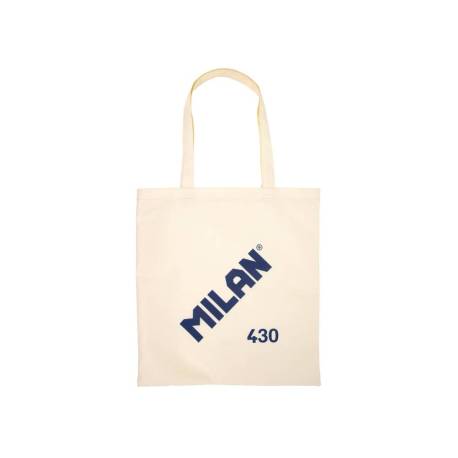 BOLSA CON ASAS MARCA MILAN TOTE BAG SERIE 1918 COLOR BEIGE 380X410 MM