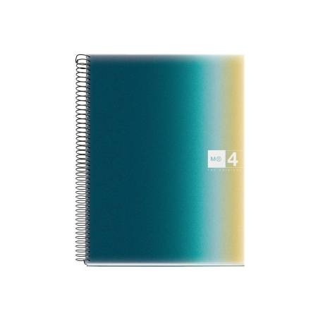 CUADERNO ESPIRAL MARCA MIQUELRIUS DIN A4 120 HOJAS 70 GR CUADRO 5 MM TAPA POLIPROPILENO AURORA ICELAND