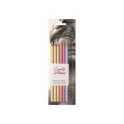 LAPIZ MARCA CONTE COLORES PASTEL RETRATO BLISTER 6 UNIDADES COLORES SURTIDOS