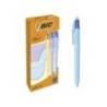 BOLIGRAFO MARCA BIC CUATRO COLORES PASTEL PUNTA DE 1 MM CAJA DE 12 UNIDADES COLORES SURTIDOS