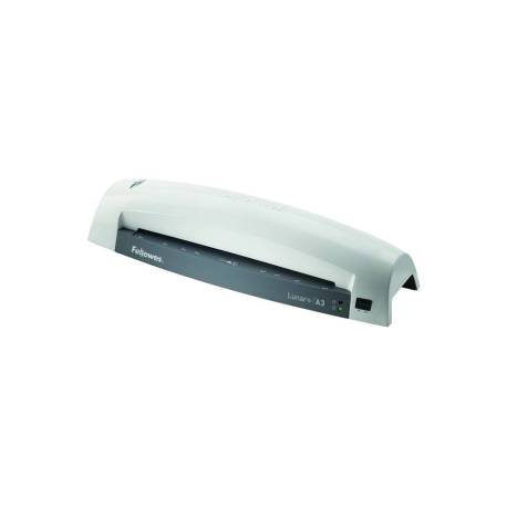 PLASTIFICADORA MARCA FELLOWES LUNAR A3 2 RODILLOS SISTEMA ANTIATASCOS HASTA 125 MICRAS COLOR BLANCO