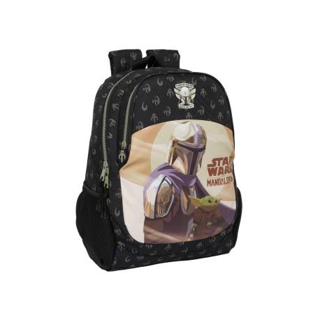 MOCHILA ESCOLAR SAFTA ADAPTABLE A CARRO THE MANDALORIAN THIS IS THE WAY 160X320X440 MM POLIESTER