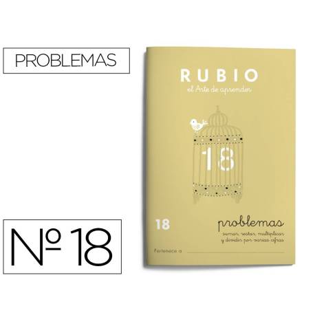 Cuaderno Rubio Problemas nº 18 Sumar, restar, multiplicar y dividir por varias cifras