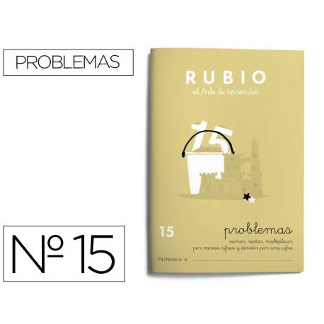 Cuaderno Rubio Problemas nº 15 Sumar, restar, multiplicar por varias cifras y dividir por una cifra