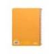 Cuaderno espiral Liderpapel Witty Tamaño A5+ 80 hojas Tapa dura Cuadricula 4mm 75 g/m2 color Naranja Con margen