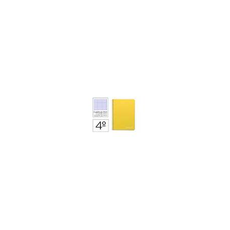 Bloc Liderpapel cuarto witty cuadrícula 4mm 120 hojas tapa dura 75 gr amarillo.